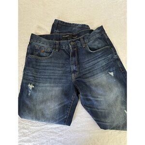 Rocawear Classic Fit Men's Size 36 x 32 Denim Blue Jeans Streetwear‎ Distressed